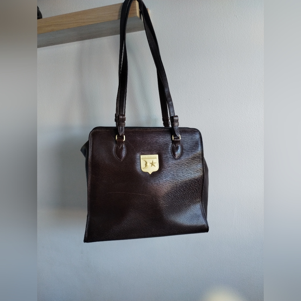 Barry Kieselstein-Cord Vintage Moonstar Brown Leather Tote